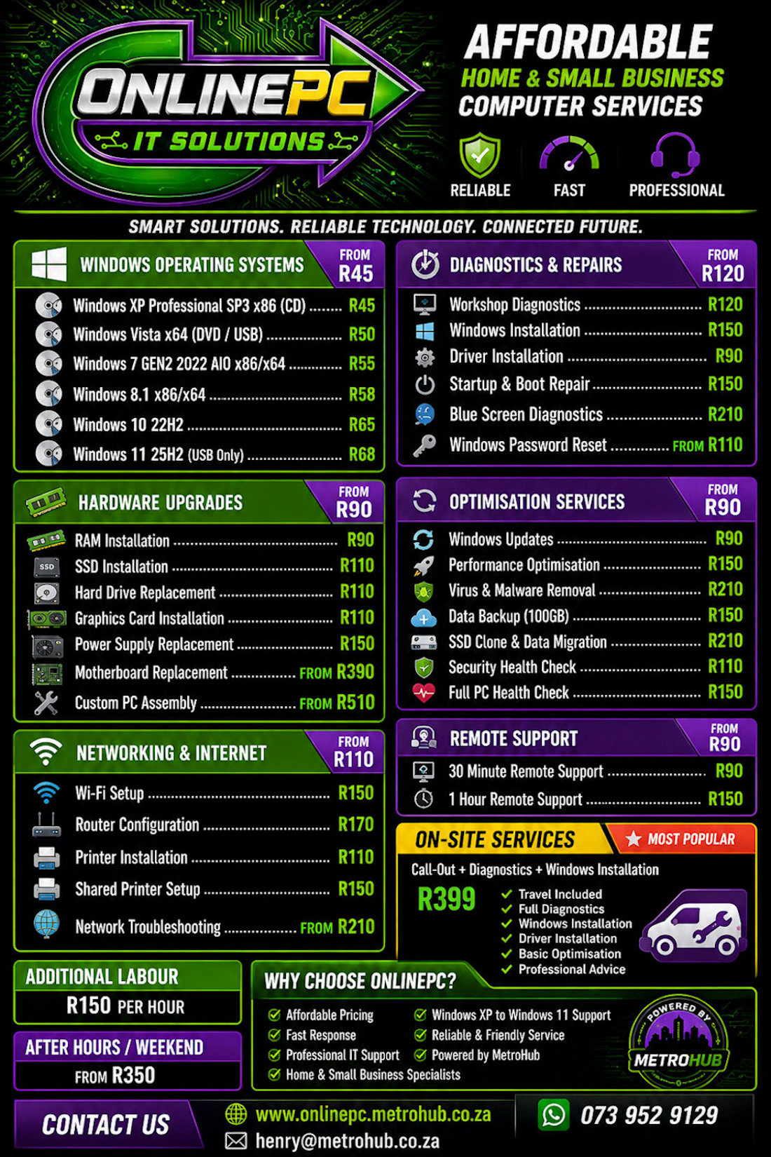 OnlinePC Services - PriceList - 2026